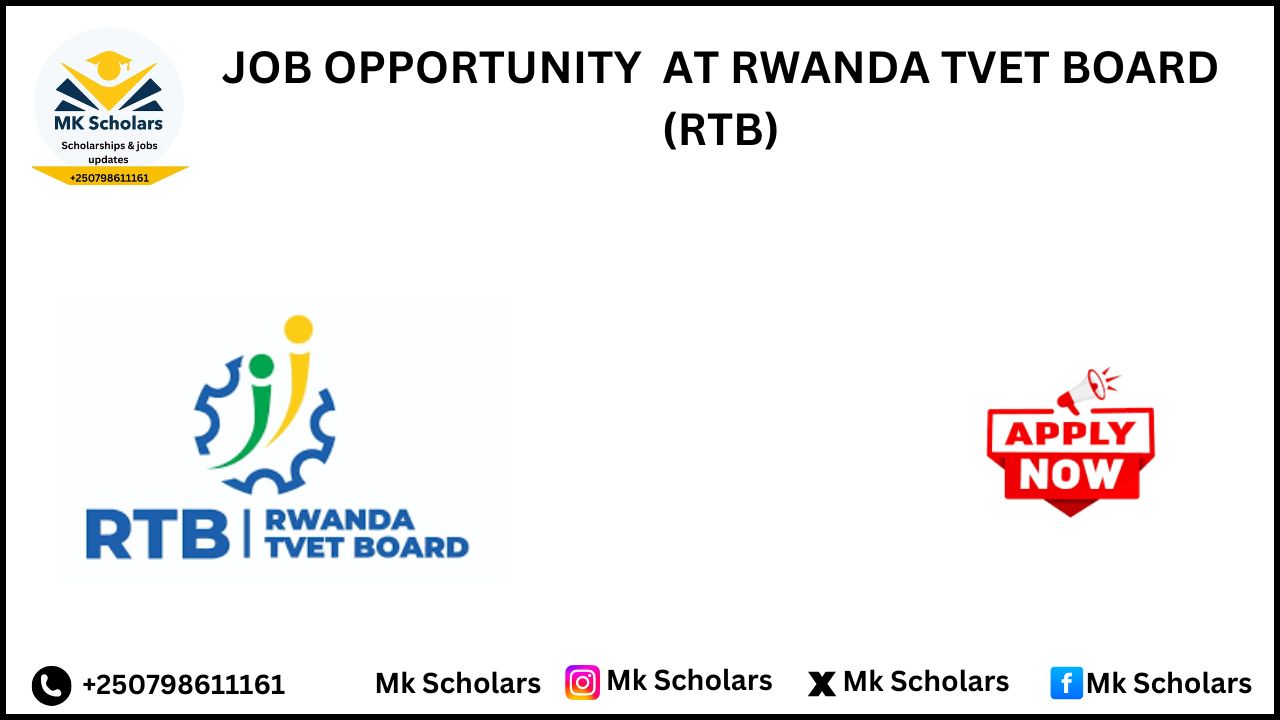 JOB OPPORTUNITY  AT RWANDA TVET BOARD (RTB)